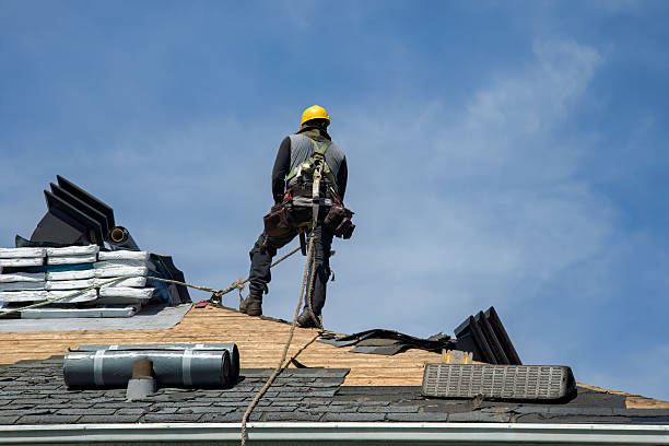 Professional Roof Installation technician working in Delphi Falls, NY